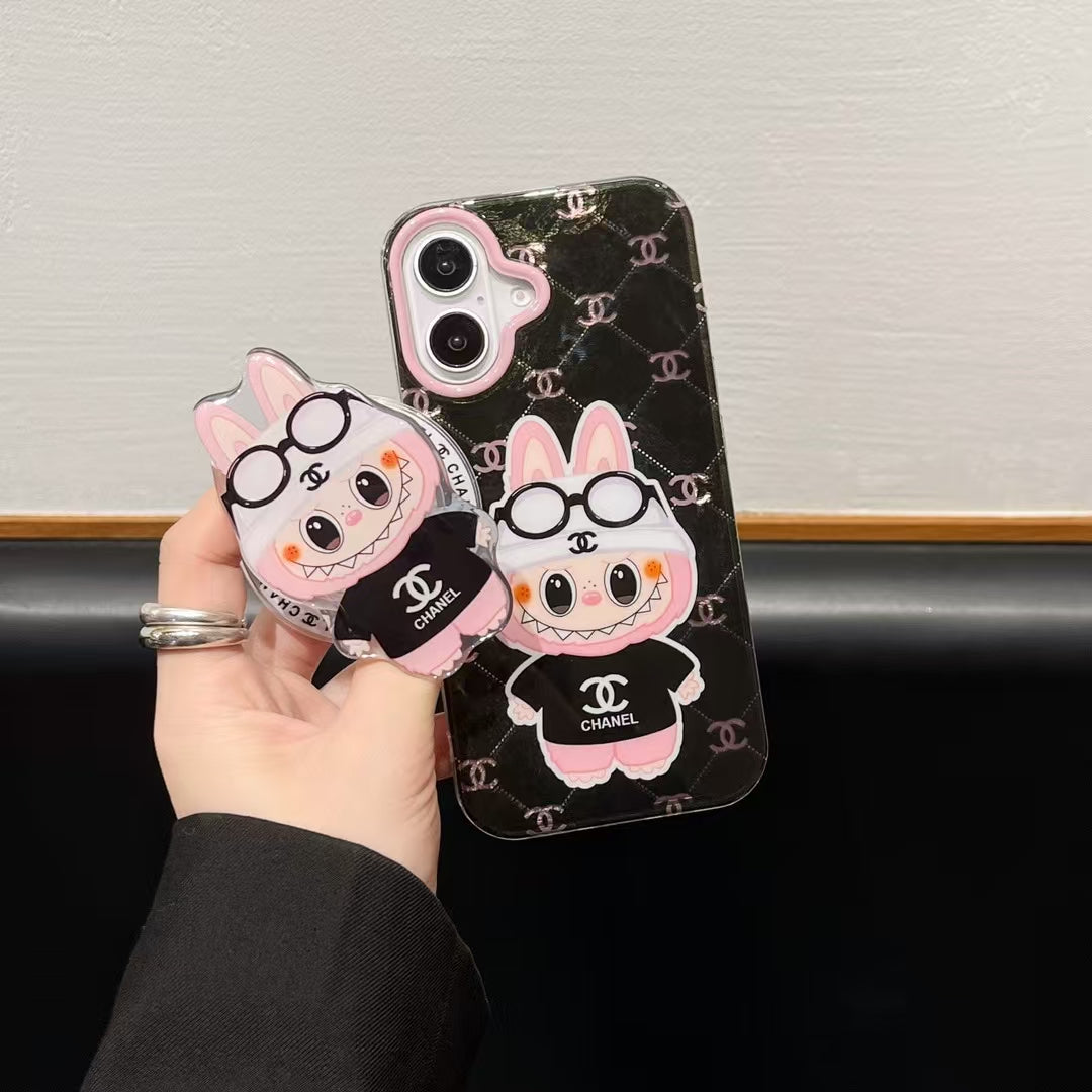 3D Cartoon Magnetic Bracket Case For iPhone
