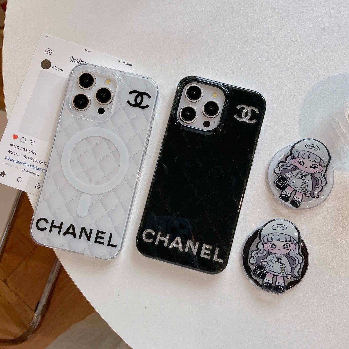 Girl Magnetic Bracket Phone Case For iPhone