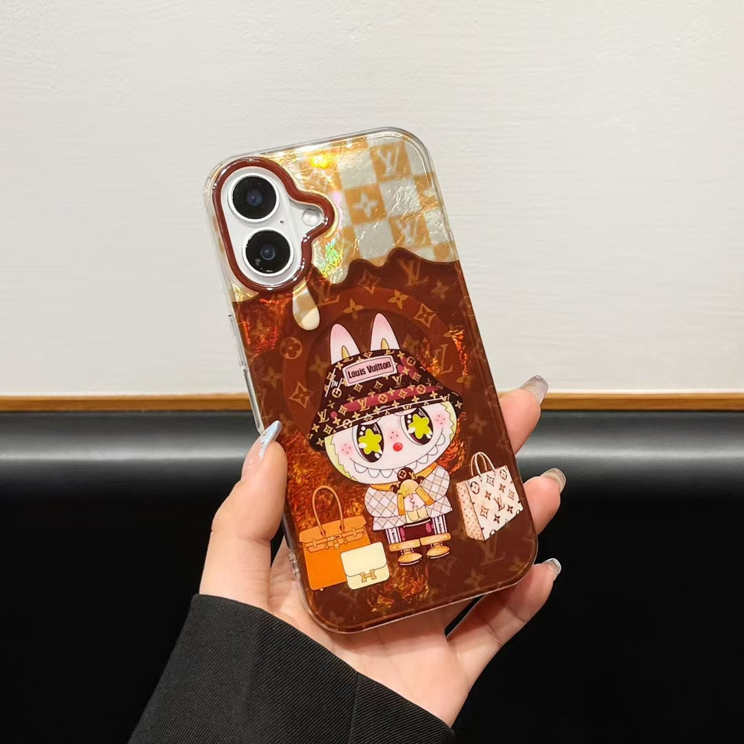 3D Cartoon Magnetic Bracket Case For iPhone