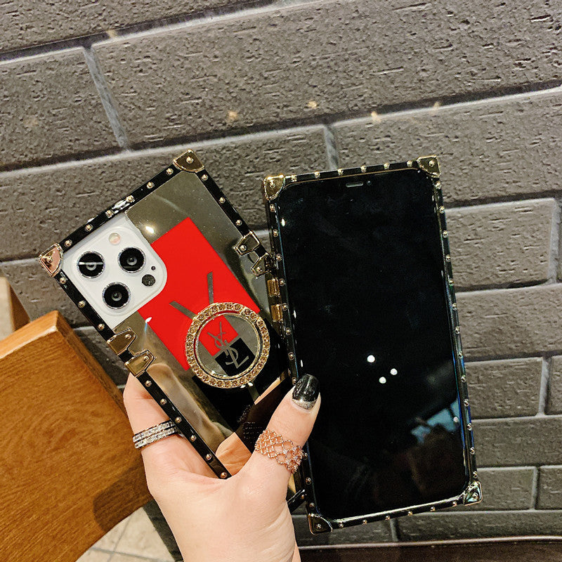 Rhinestone Square Phone Case For iPhone
