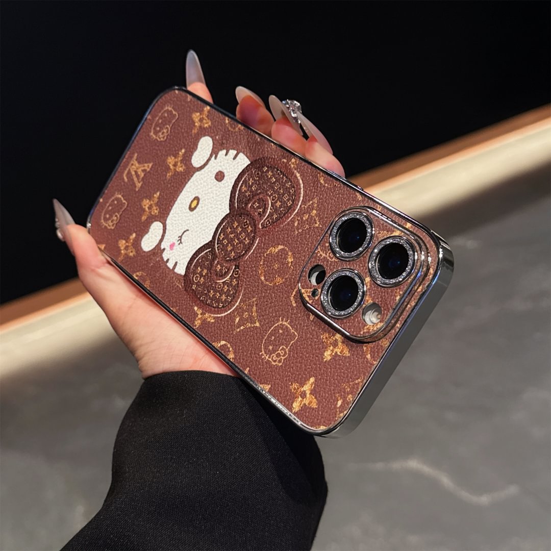 Cute Cat Embossed Phone Case For iPhone