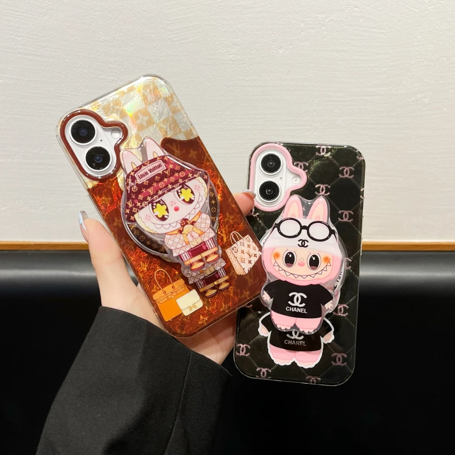 3D Cartoon Magnetic Bracket Case For iPhone