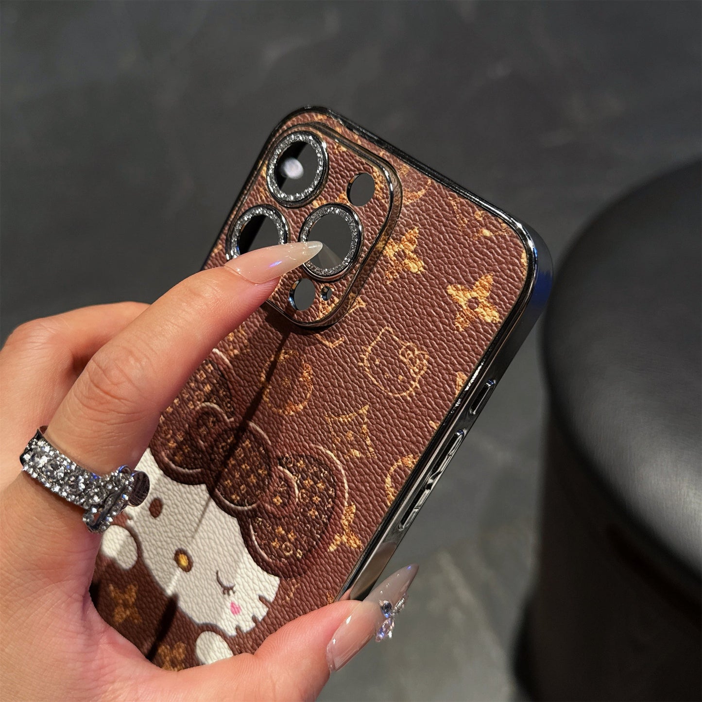 Cute Cat Embossed Phone Case For iPhone