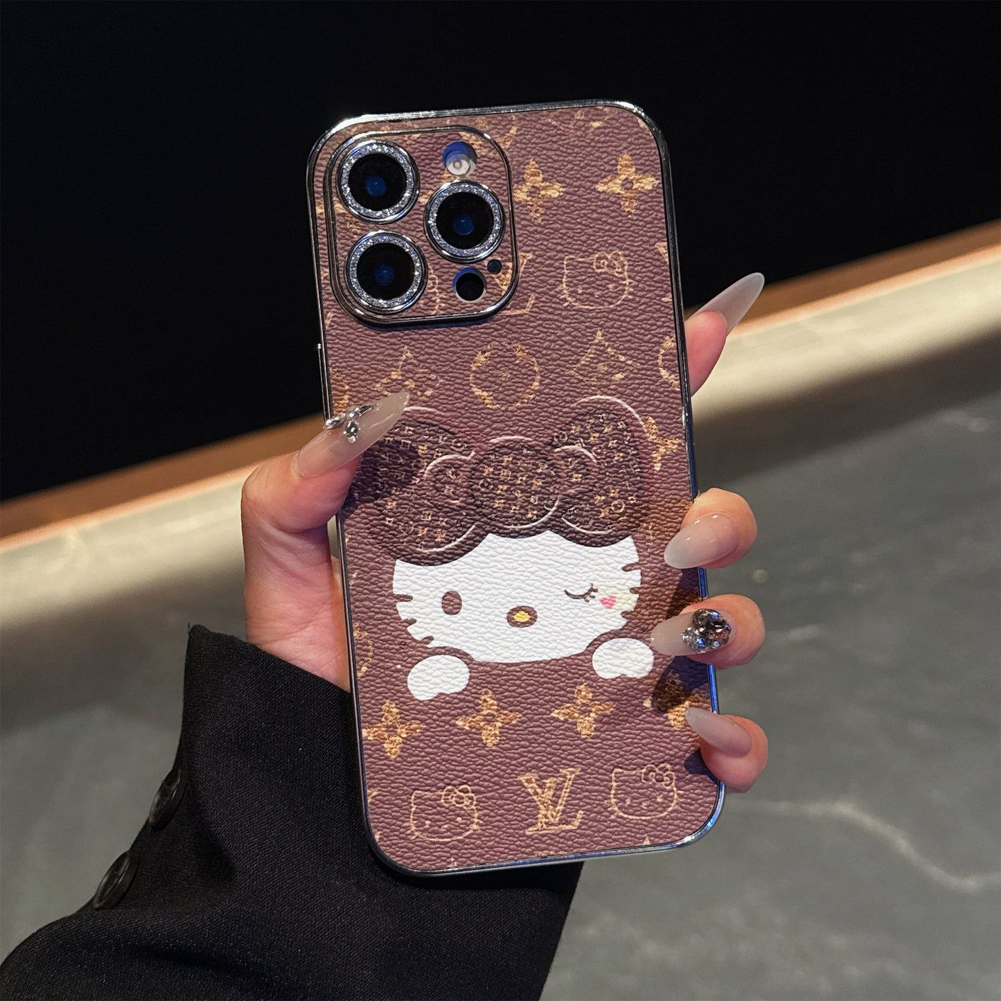 Cute Cat Embossed Phone Case For iPhone