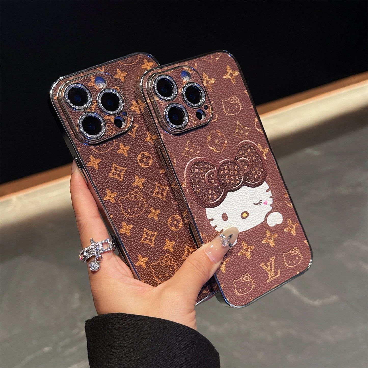 Cute Cat Embossed Phone Case For iPhone