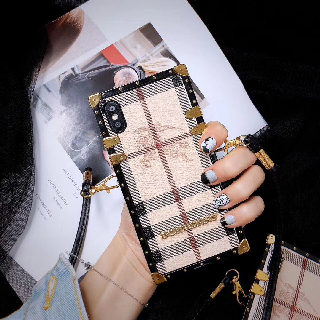 Chic Latticed Phone Case For iPhone
