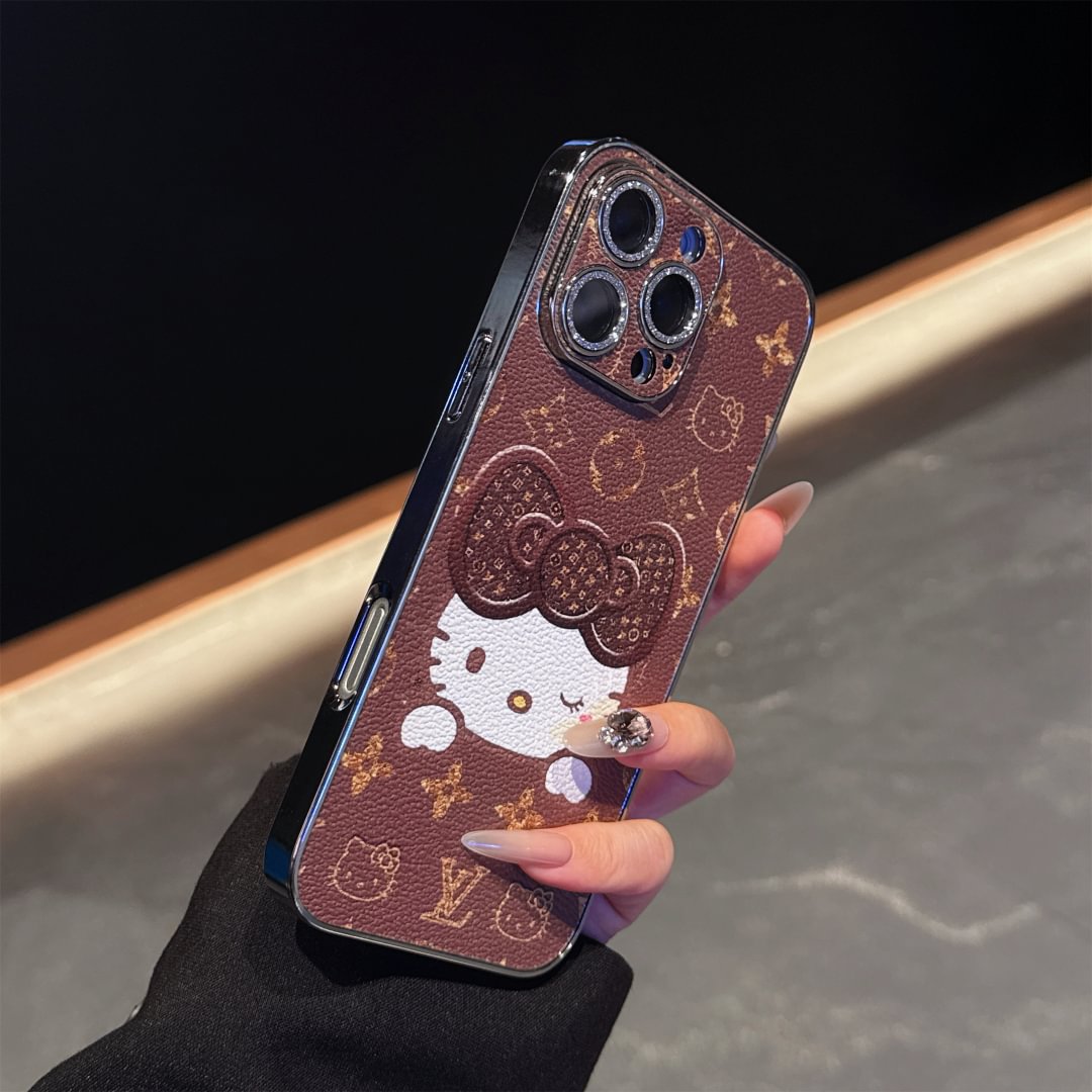 Cute Cat Embossed Phone Case For iPhone