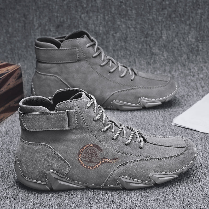 Winter Men's Boots Suede With Fur Ankle Boots