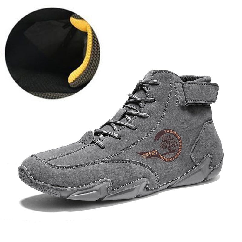 Winter Men's Boots Suede With Fur Ankle Boots