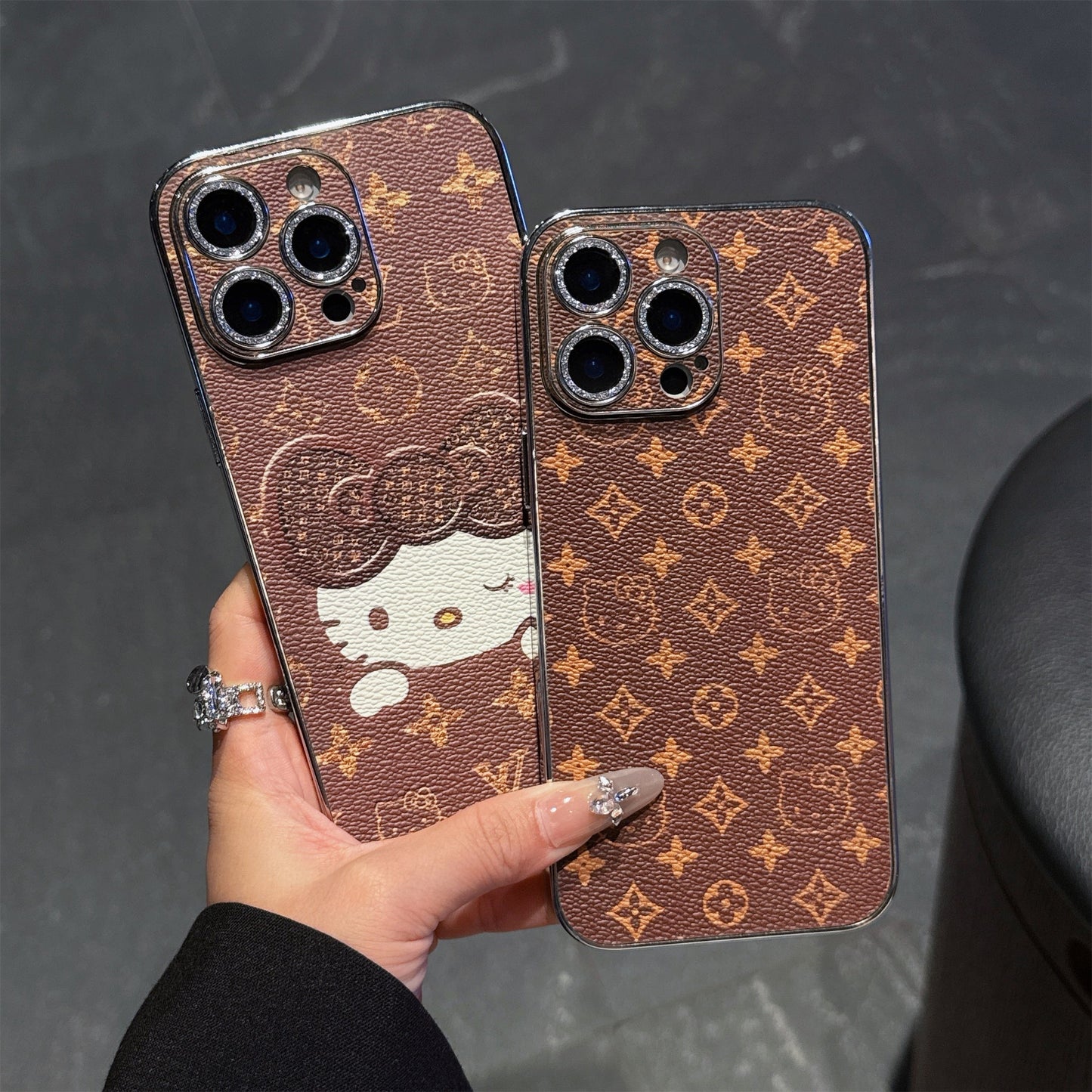 Cute Cat Embossed Phone Case For iPhone