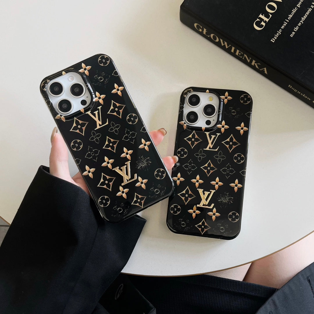 Gold Retro Embossed Phone Case For iPhone