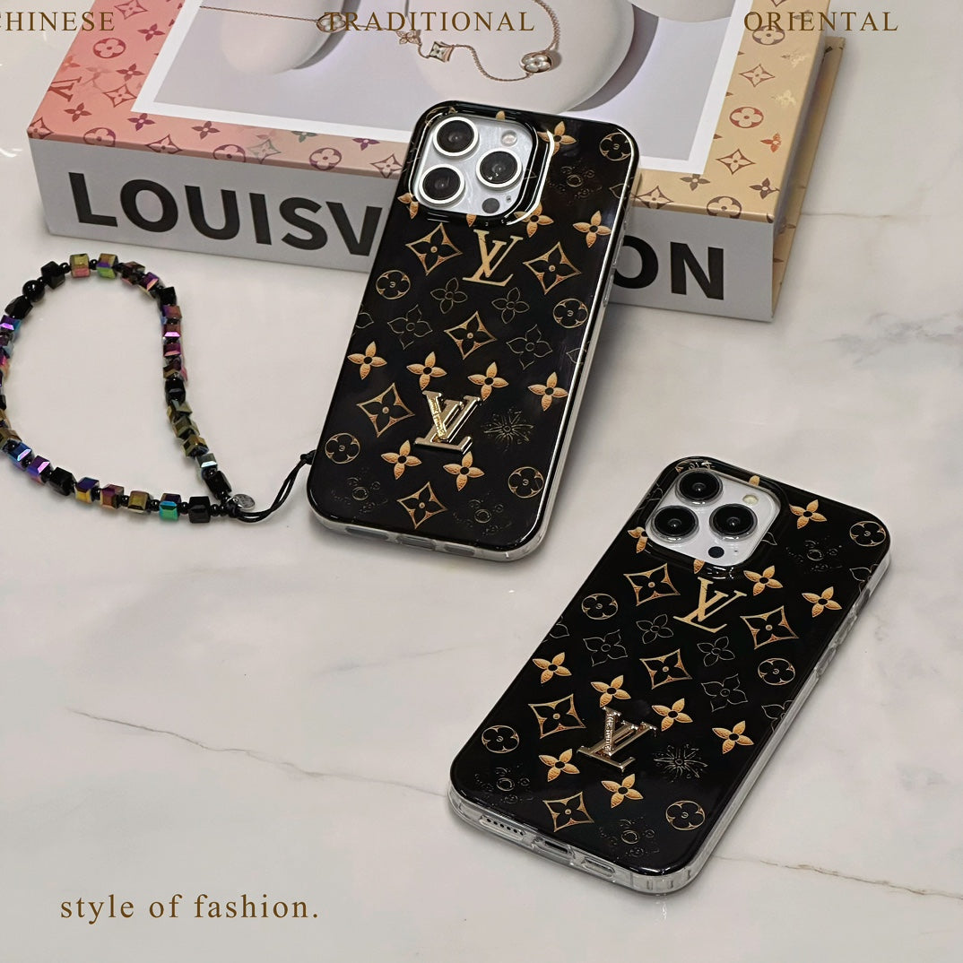 Gold Retro Embossed Phone Case For iPhone