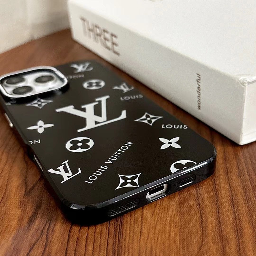 Fashion Black Embossed Phone Case For iPhone