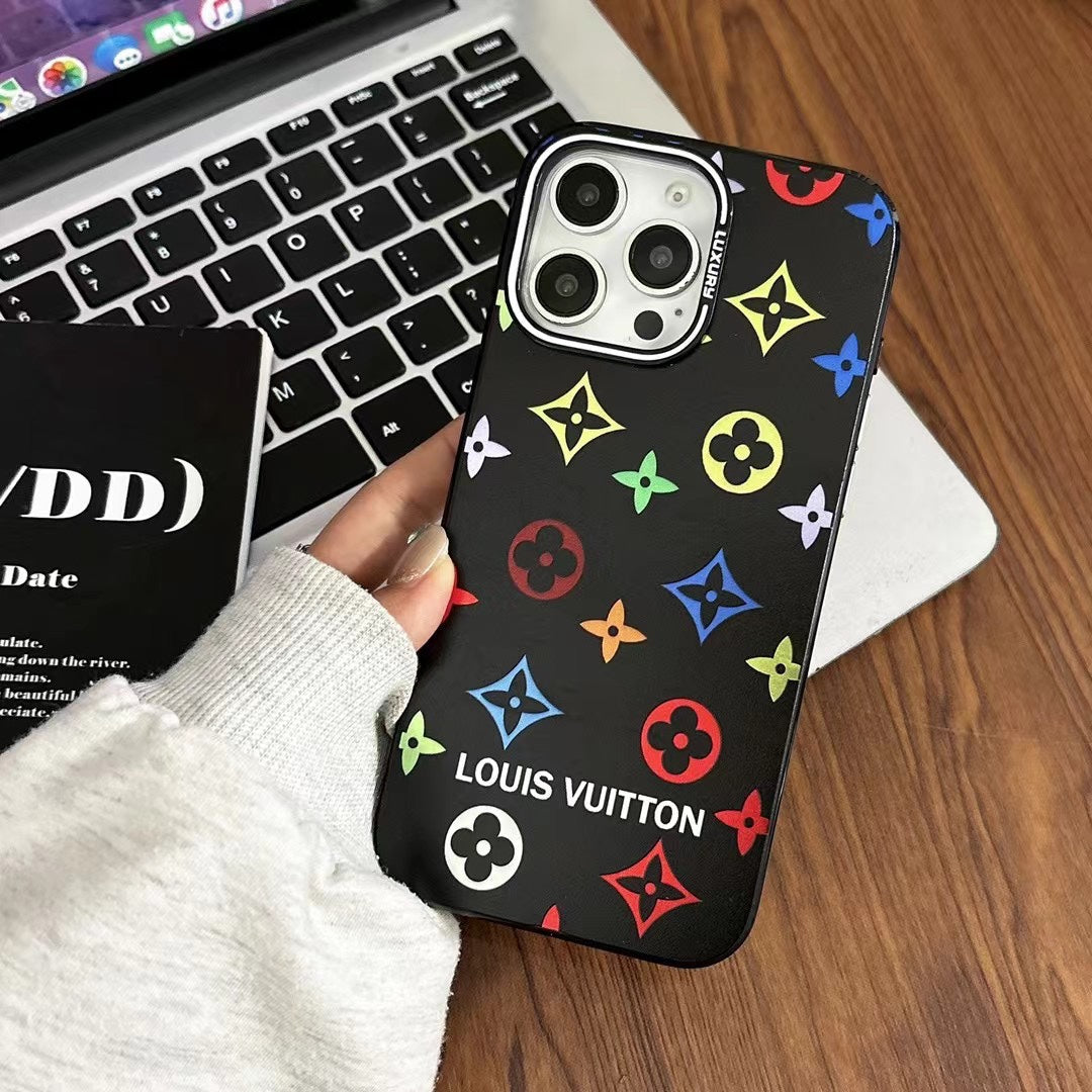 Fashion Black Embossed Phone Case For iPhone