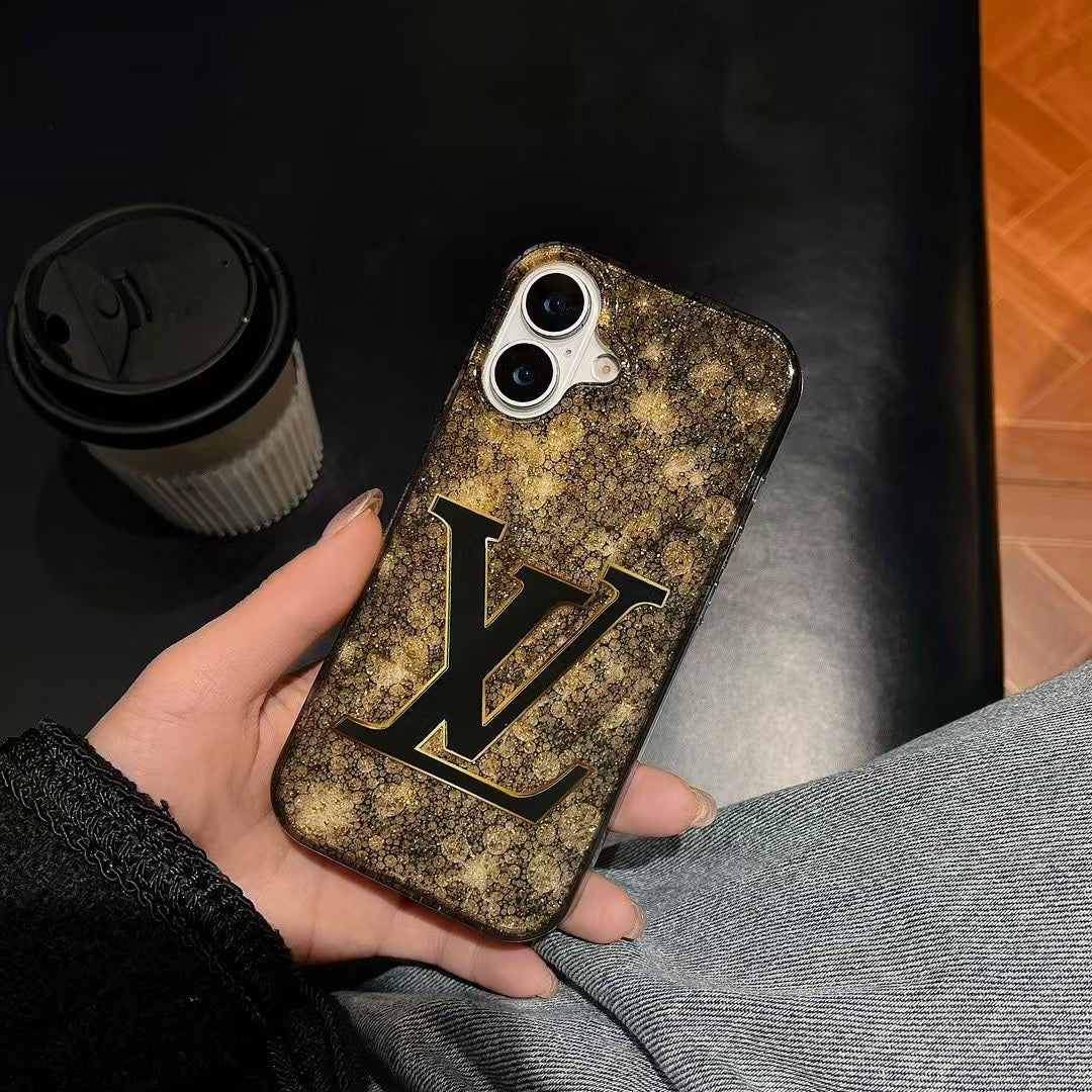 Glitter Gold Foil Phone Case For iPhone