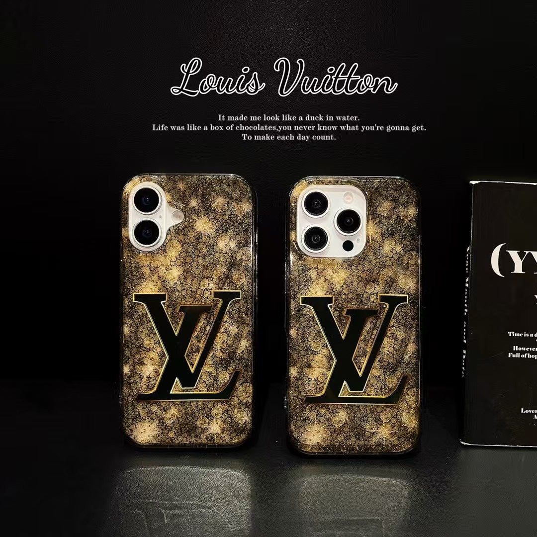 Glitter Gold Foil Phone Case For iPhone