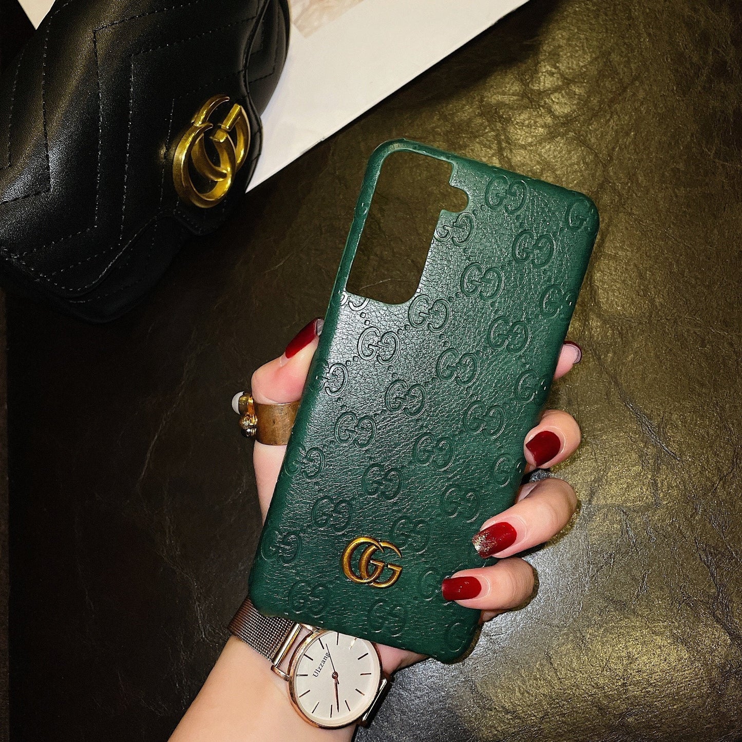 Leather Printed Galaxy Case For Samsung