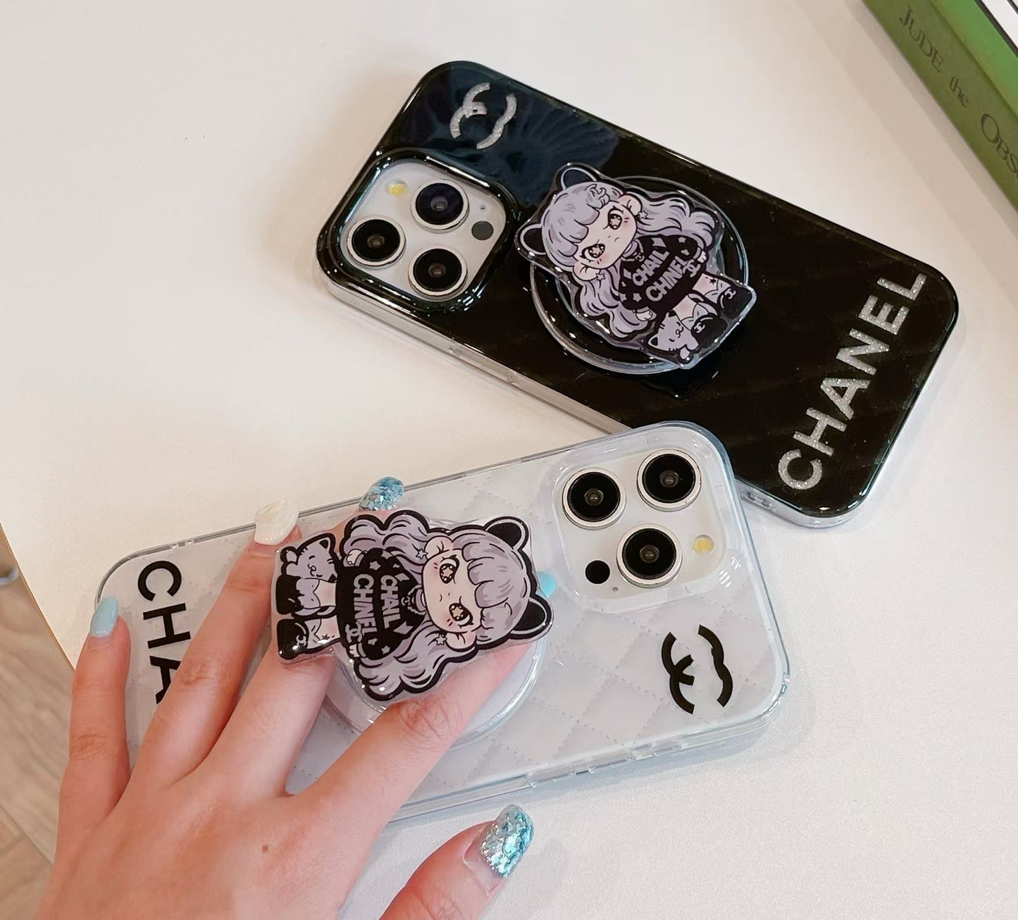 Girl Magnetic Bracket Phone Case For iPhone