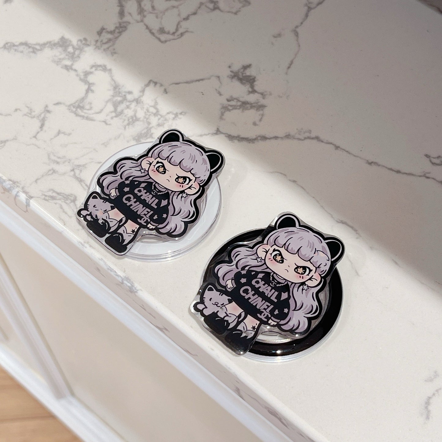 Girl Magnetic Bracket Phone Case For iPhone