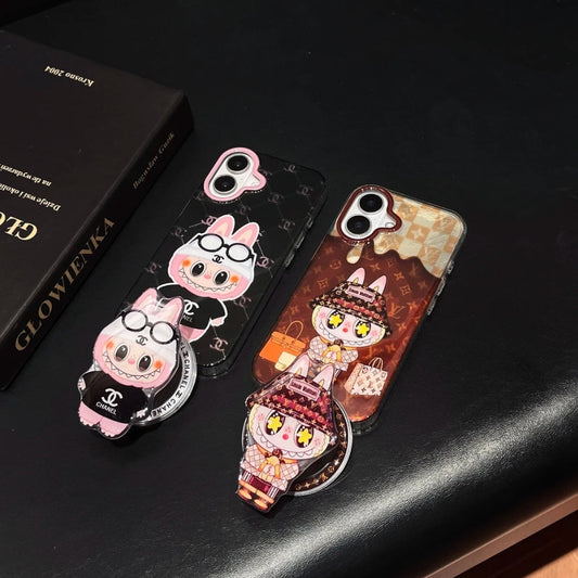 3D Cartoon Magnetic Bracket Case For iPhone