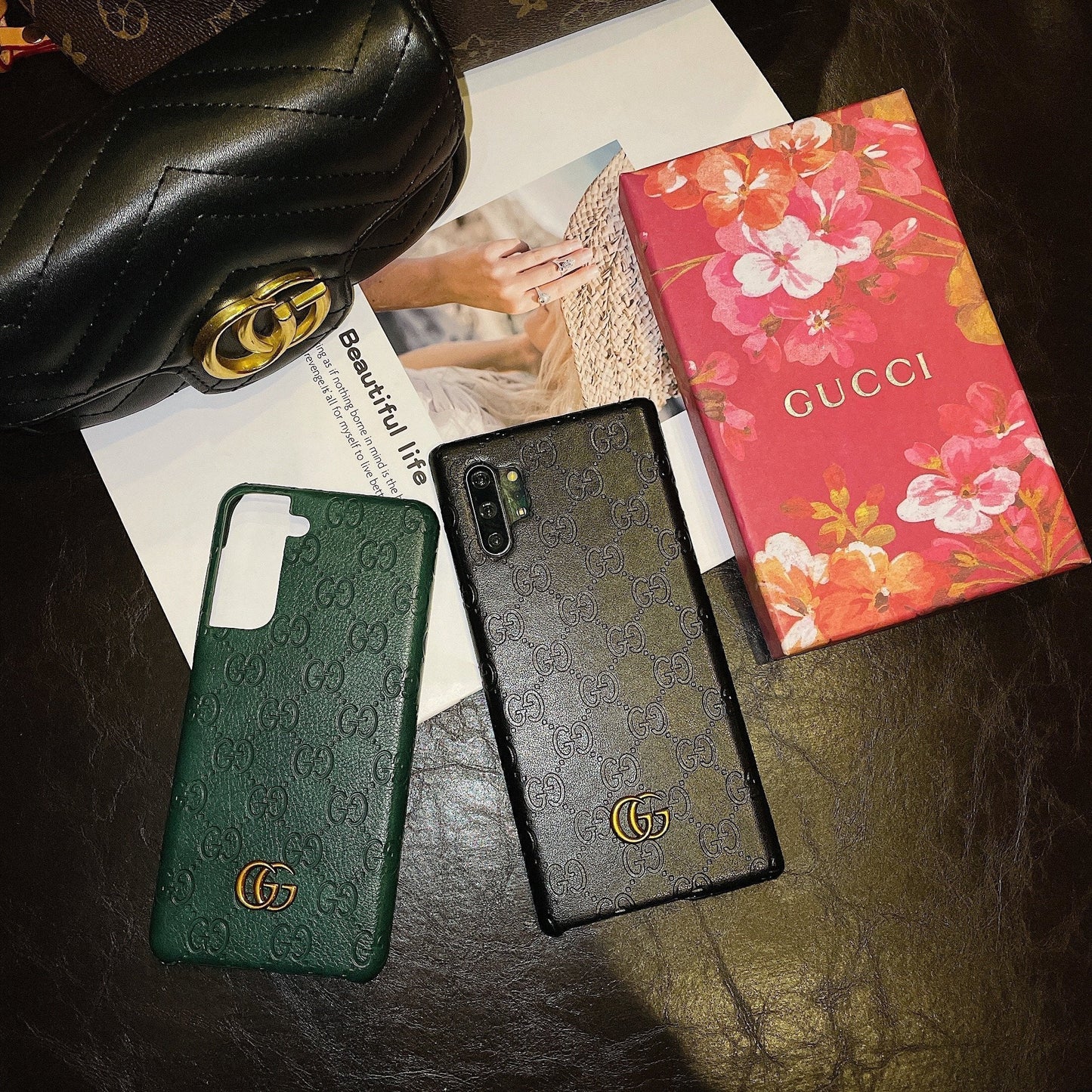 Leather Printed Galaxy Case For Samsung