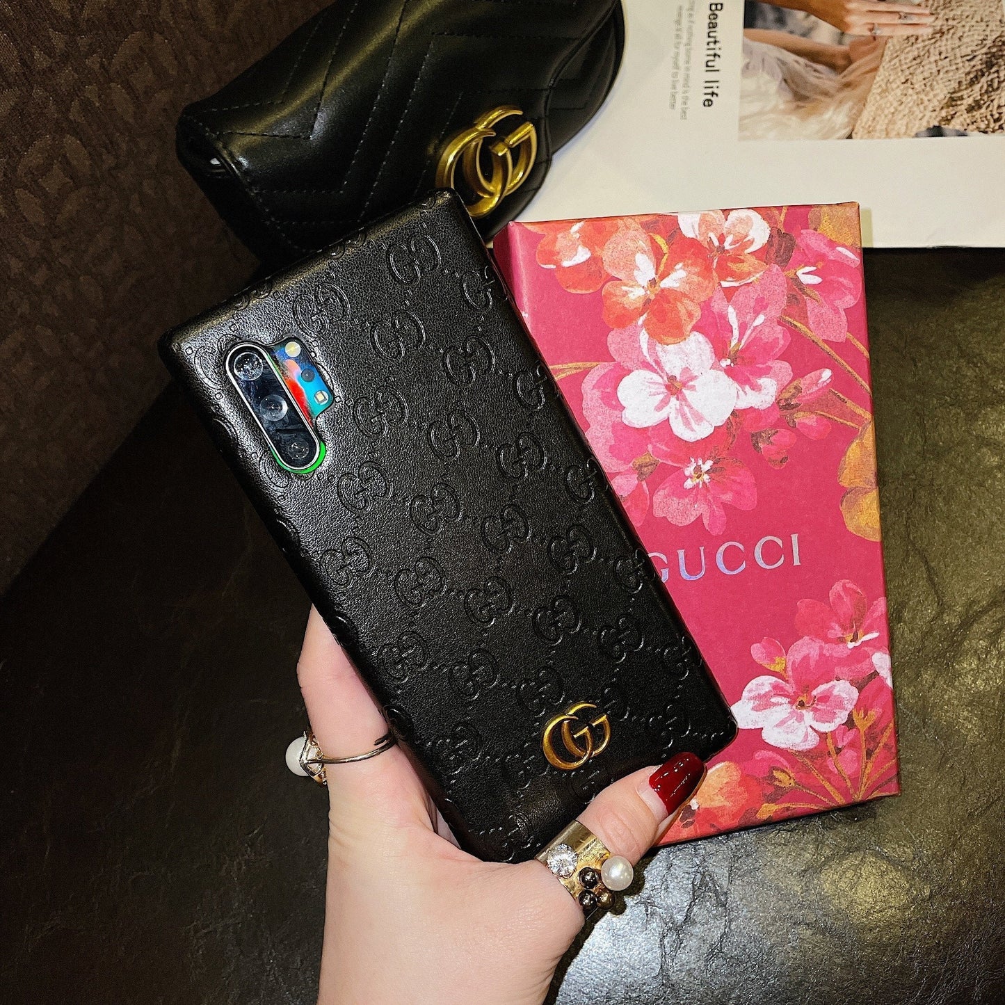 Leather Printed Galaxy Case For Samsung