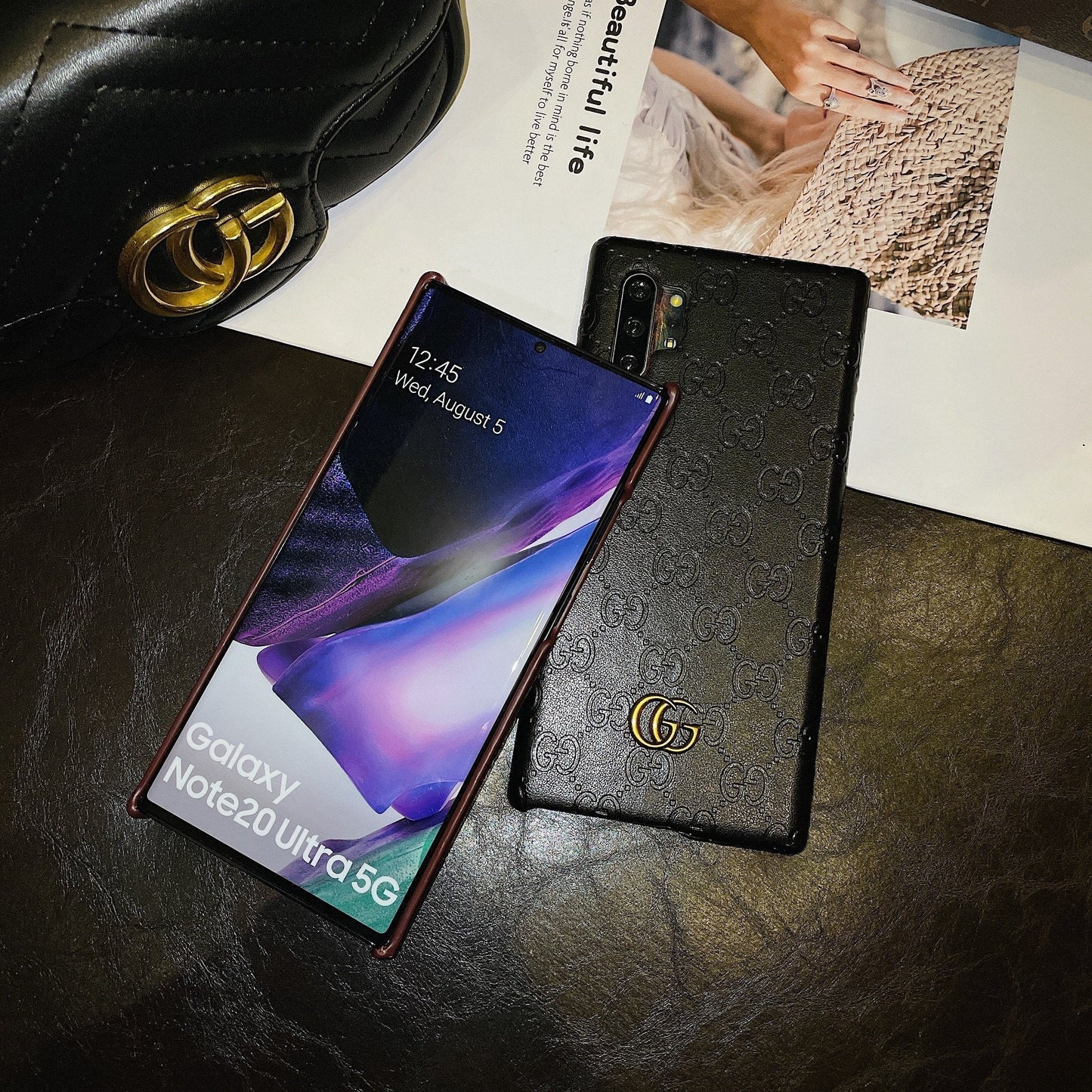 Leather Printed Galaxy Case For Samsung