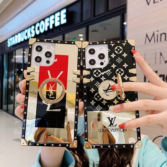 Rhinestone Square Phone Case For iPhone