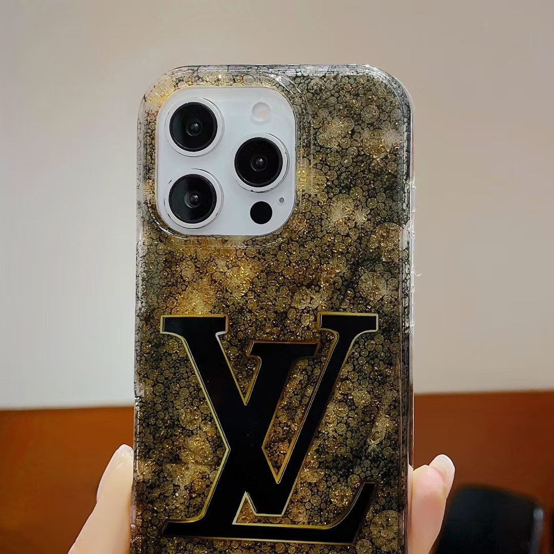 Glitter Gold Foil Phone Case For iPhone