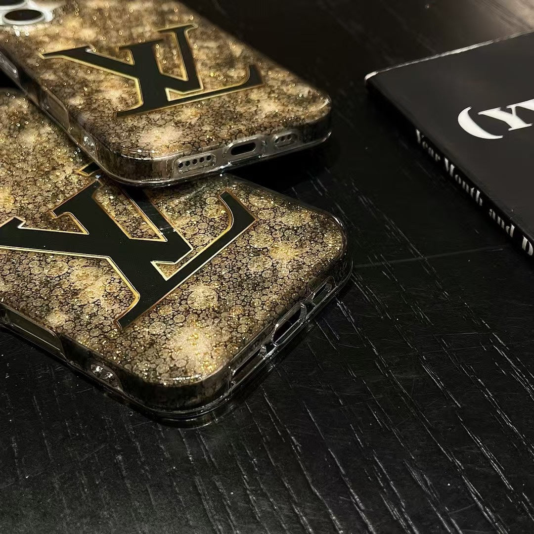 Glitter Gold Foil Phone Case For iPhone