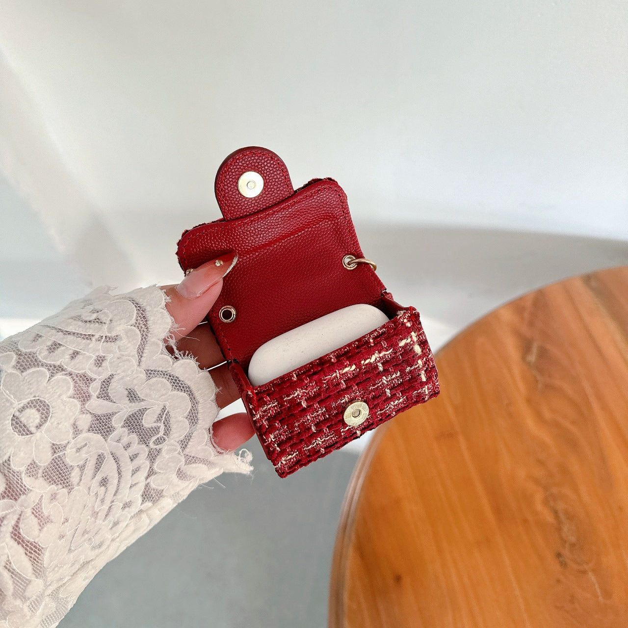 Luxury Canvas Earphone Case