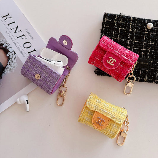 Luxury Canvas Earphone Case